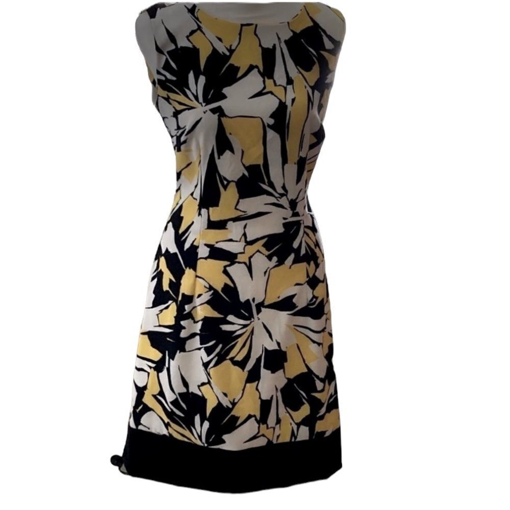 Ronnie Nicole Yellow black Dress Sz 6 - Picture 1 of 7